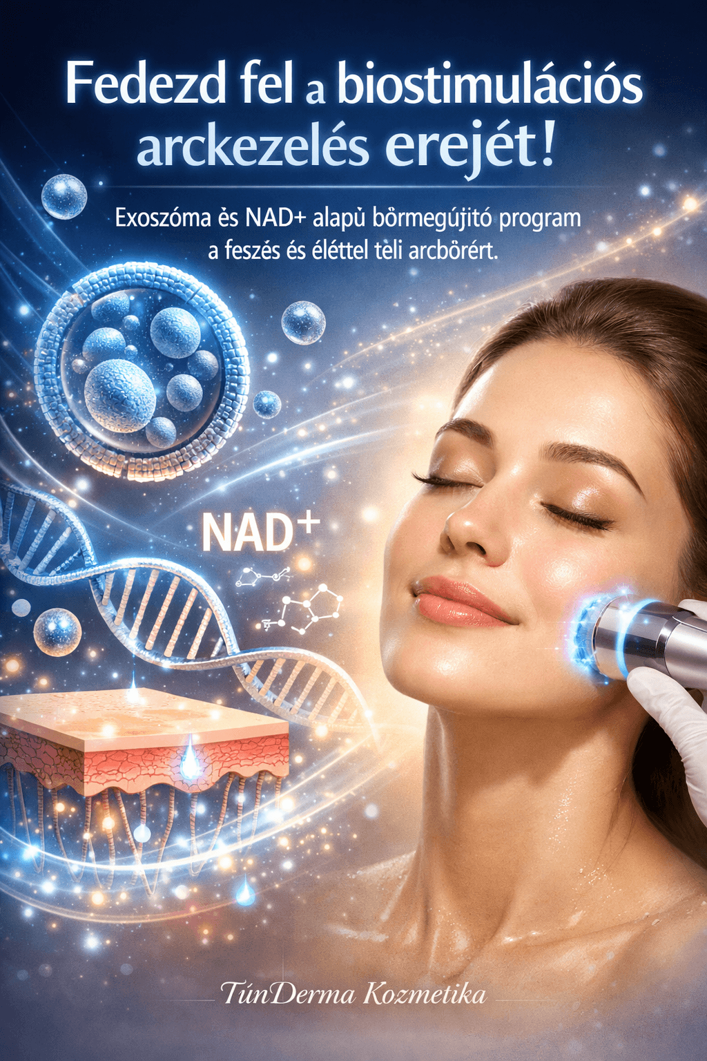 Biostimulációs arckezelés | Exoszóma & NAD+ | TünDerma